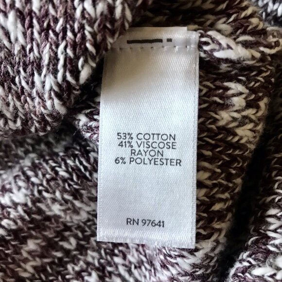 Pure Jill Crew Neck Sweater Women's Size Large Purple Ombre Cotton Blend - Picture 6 of 6